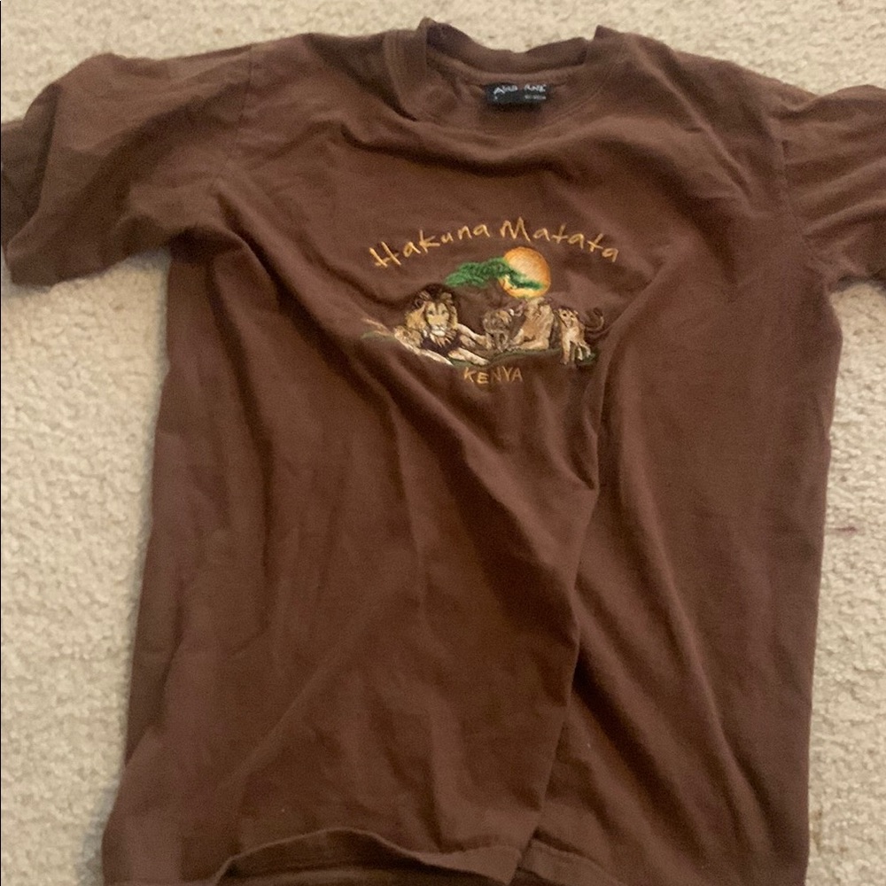 Anvil Men's Brown Graphic T-Shirt